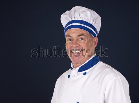 Volwassen chef werkkleding donkere Blauw Stockfoto © zdenkam