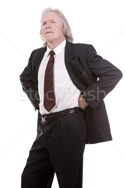 Geschäftsmann weiß Senior posiert isoliert Stock foto © zdenkam