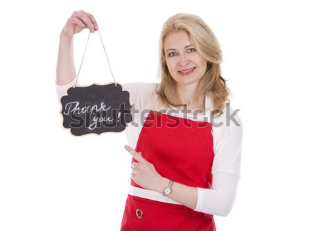 Stock photo: female cook in apron