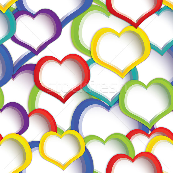 Colorful hearts seamless Stock photo © Zebra-Finch