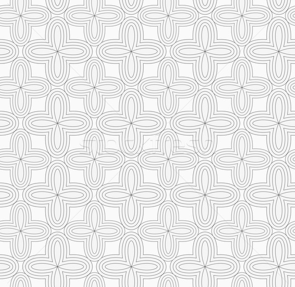 Grigio semplice quattro geometrica fiori in bianco e nero Foto d'archivio © Zebra-Finch