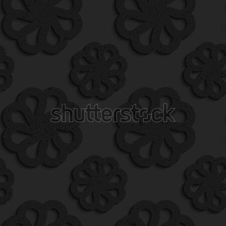 Black textured plastic flowers with rim Stock photo © Zebra-Finch