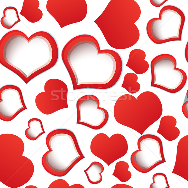 Red hearts seamless Stock photo © Zebra-Finch
