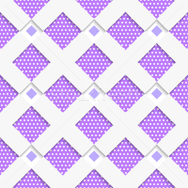 White geometrical ornament with white net and dots purple textur Stock photo © Zebra-Finch