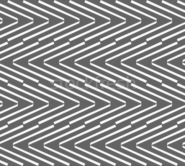 Monochrome pattern with white chevrons Stock photo © Zebra-Finch