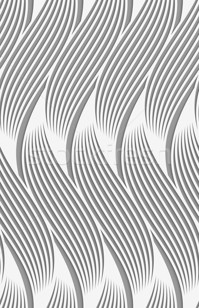 紙 波状の 縞模様の スタイリッシュ 3D ストックフォト © Zebra-Finch