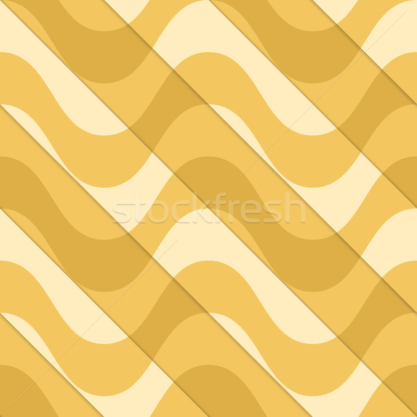 Retro 3D yellow waves diagonally cut Stock photo © Zebra-Finch