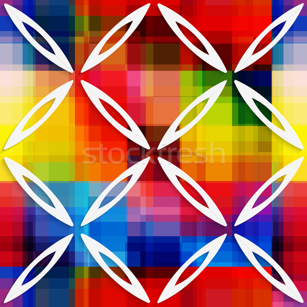 White oval net on rainbow layer seamless pattern Stock photo © Zebra-Finch