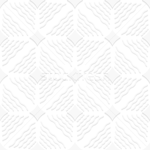 Diagonal white wavy lines and pointy squares pattern Stock photo © Zebra-Finch