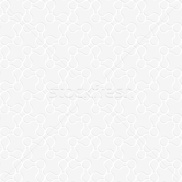 3D white rounded shapes perforated on white Stock photo © Zebra-Finch