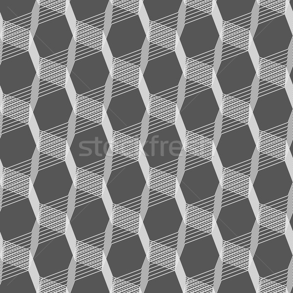 Monochrome pattern with light gray intersecting thin lines on gr Stock photo © Zebra-Finch
