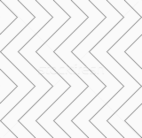 Patrate orizontala zigzag monocrom punctat Imagine de stoc © Zebra-Finch