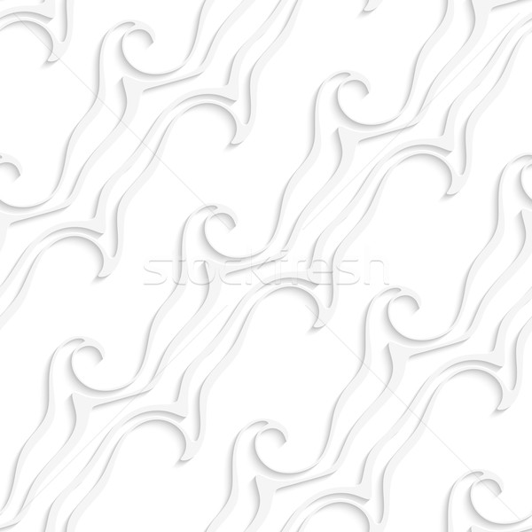 White striped curved lines and swirls seamless Stock photo © Zebra-Finch