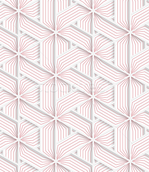 White 3D with colors triangular grid with red Stock photo © Zebra-Finch