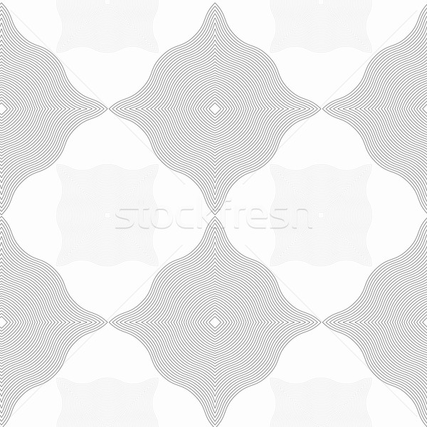 Monochrome pattern with light and dark gray wavy guilloche squar Stock photo © Zebra-Finch