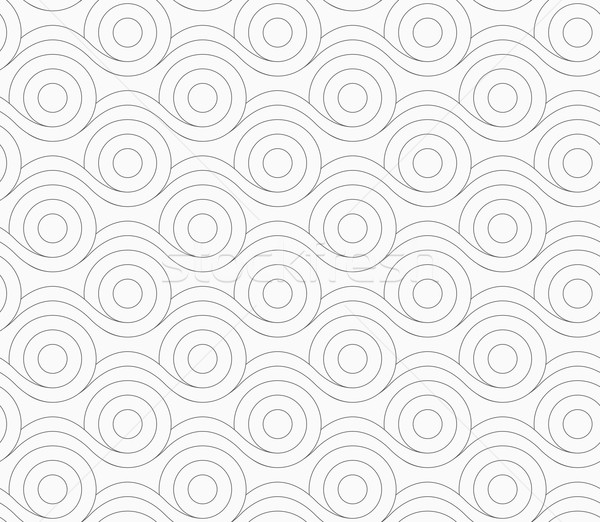Gray circles merging with wavy lines Stock photo © Zebra-Finch