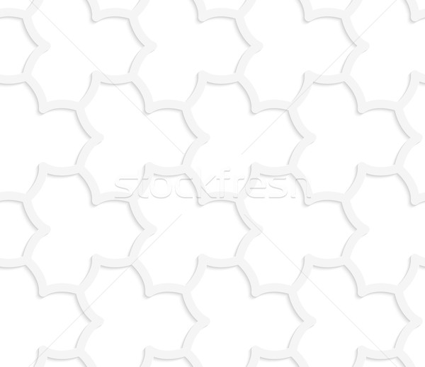 3D white abstract geometrical pointy flower grid Stock photo © Zebra-Finch