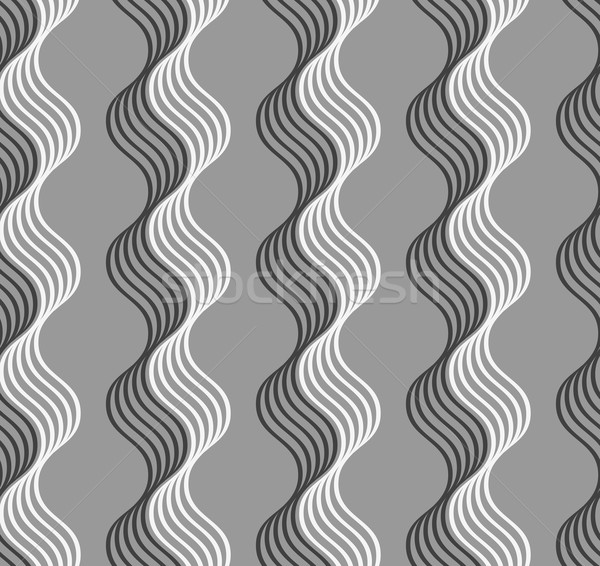 Flat gray with shaded wavy grid Stock photo © Zebra-Finch