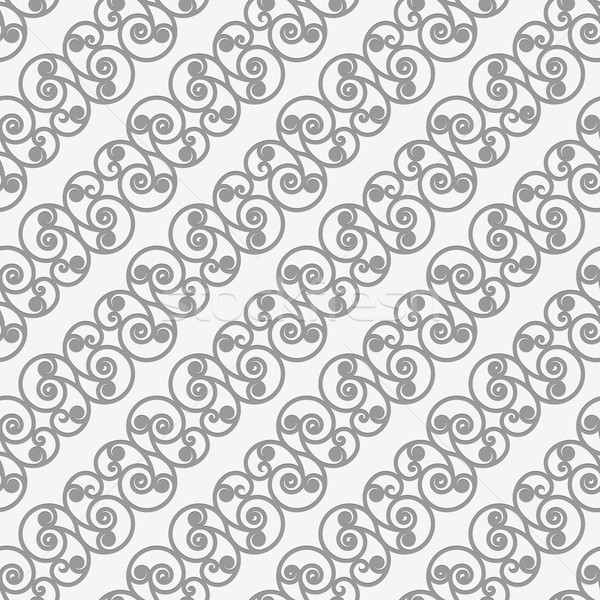 Perforated diagonal spiral flourish shapes small Stock photo © Zebra-Finch