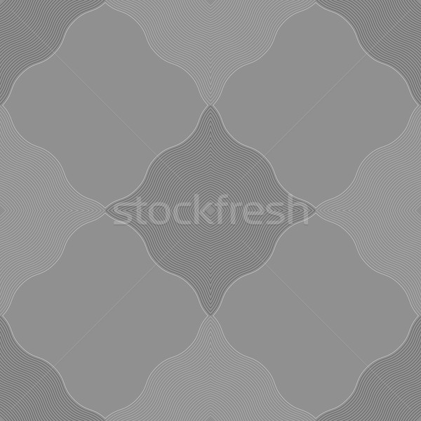 Monochrome pattern with gray wavy guilloche squares Stock photo © Zebra-Finch