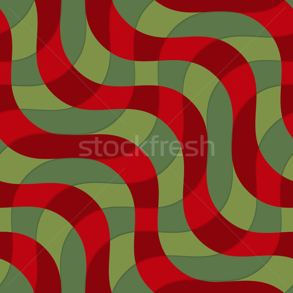 Retro 3D green and red intersecting waves Stock photo © Zebra-Finch
