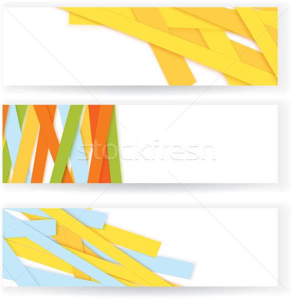 Shredded colorful paper banners vector Stock photo © Zebra-Finch