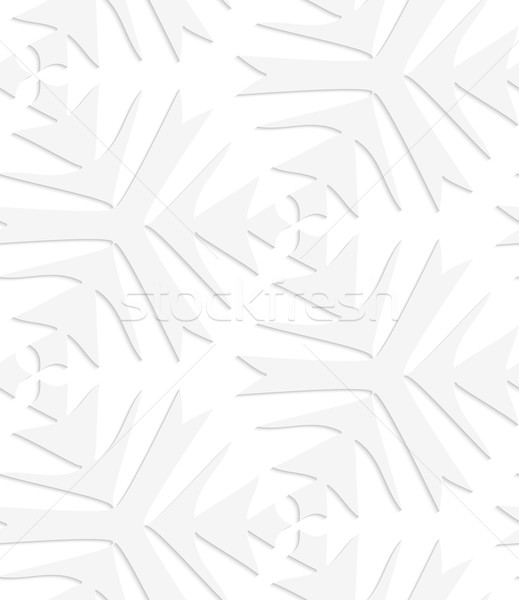 Paper white pointy complex trefoils Stock photo © Zebra-Finch