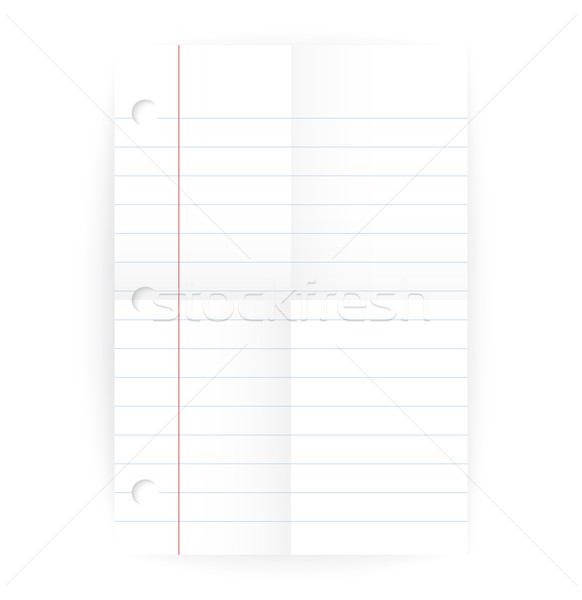 Vector notepad ruled blank page with folds Stock photo © Zebra-Finch