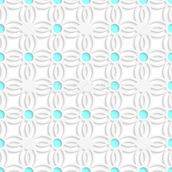 Geometric lace and blue dots seamless Stock photo © Zebra-Finch