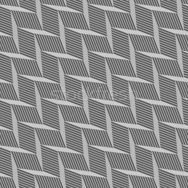 Monochrome pattern with gray braid grid Stock photo © Zebra-Finch