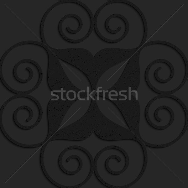 Black textured plastic big swirly hearts Stock photo © Zebra-Finch