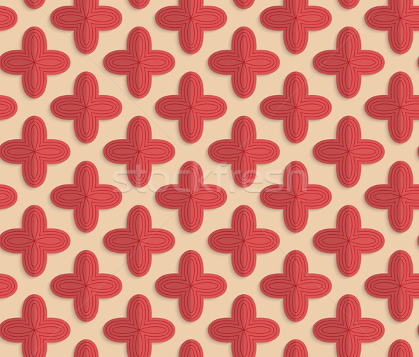 Retro fold red four pedal flowers Stock photo © Zebra-Finch