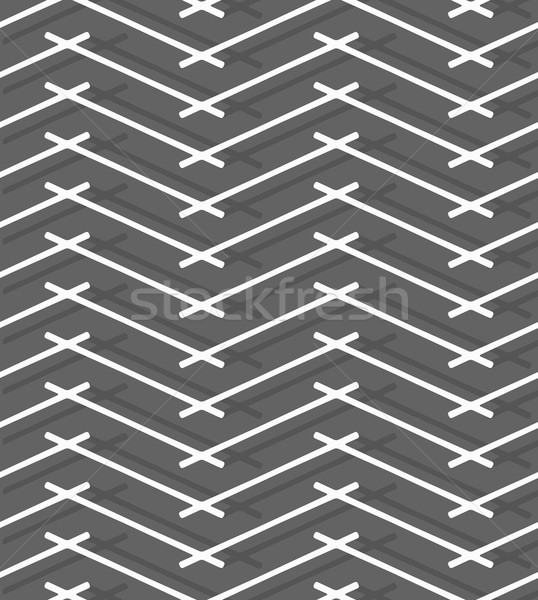 Monochrome pattern with gray intersecting lines forming horizont Stock photo © Zebra-Finch