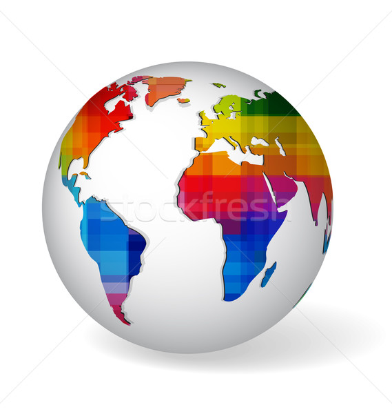 Rainbow colored glob icon Stock photo © Zebra-Finch