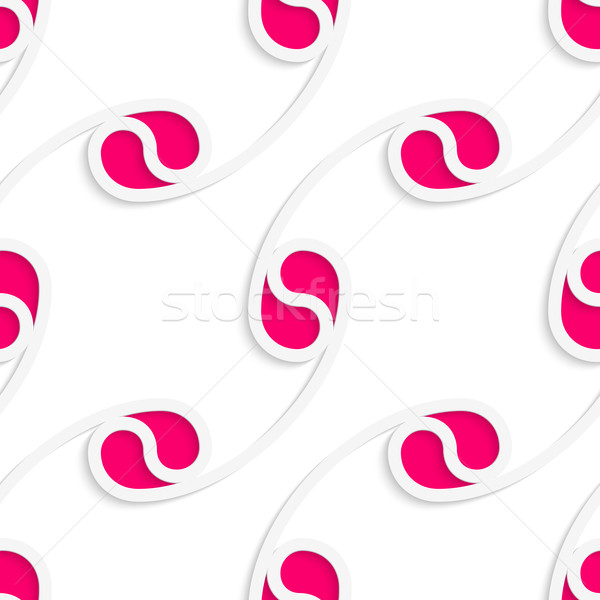 White 3D with colors pink arcs Stock photo © Zebra-Finch