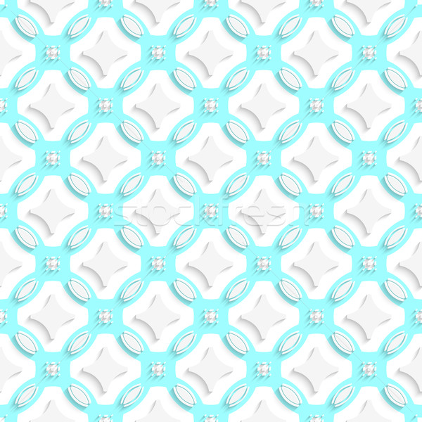 白 裝飾 青色 無縫 抽象 3D 商業照片 © Zebra-Finch
