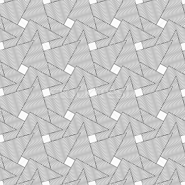 Slim gray wavy striped overlapping triangles Stock photo © Zebra-Finch
