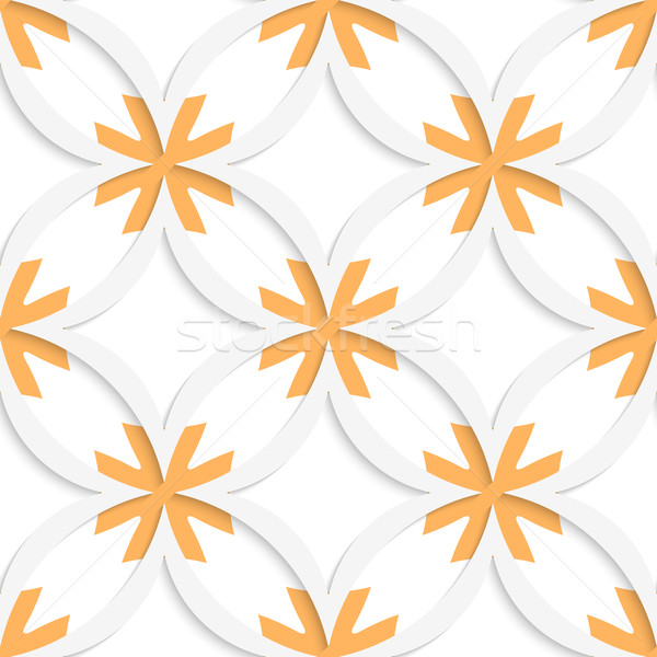 White vertical pointy squares with orange layering seamless Stock photo © Zebra-Finch