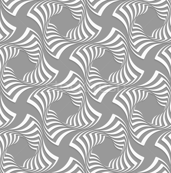 3D white twisted squares on gray Stock photo © Zebra-Finch
