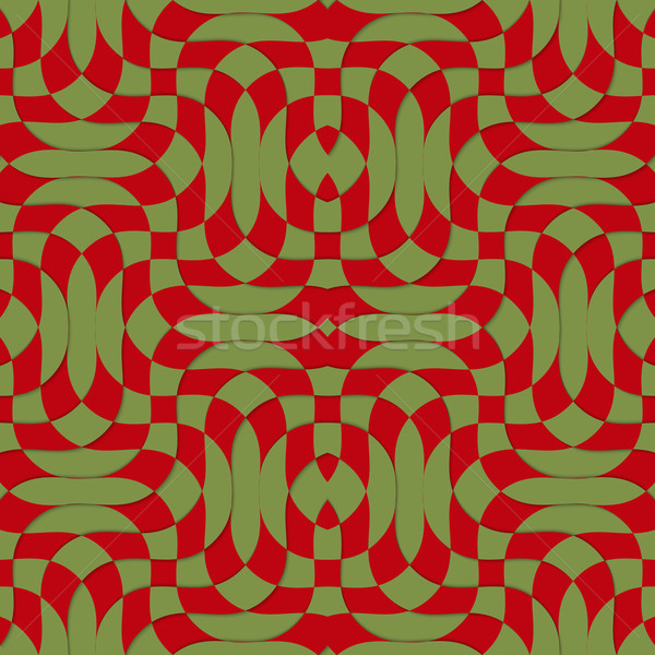 Retro 3D green red overlapping texture Stock photo © Zebra-Finch