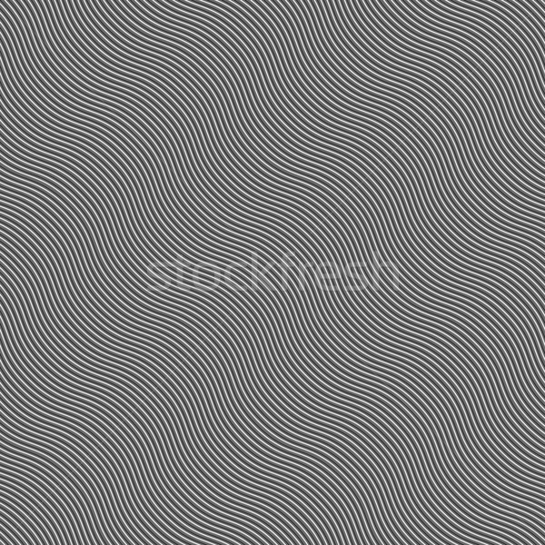 Monochrome pattern with light gray and black diagonal wavy guill Stock photo © Zebra-Finch