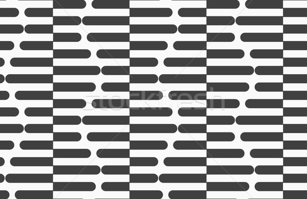 Alternating black and white cut in half hexagons Stock photo © Zebra-Finch