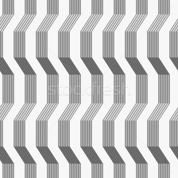 Gray ornament with warping stripes shaded Stock photo © Zebra-Finch