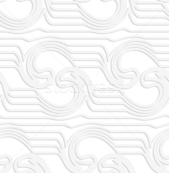 Paper white waves mirrored with swirls Stock photo © Zebra-Finch