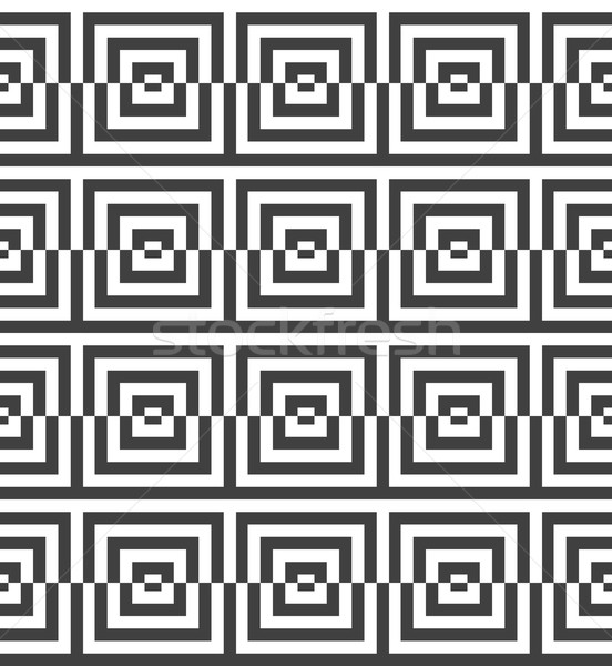 Feketefehér vág négyzetek mértani csíkok végtelenített Stock fotó © Zebra-Finch