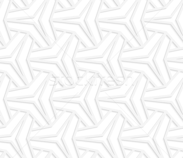 3D 白 3  星 グリッド シームレス ストックフォト © Zebra-Finch