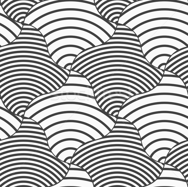 Siyah beyaz dalgalı kareler ince geometrik Stok fotoğraf © Zebra-Finch