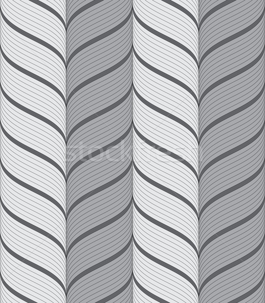 Stock photo: Ribbons gray vertical chevron pattern