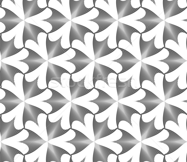 Monochrome striped pointy three pedal flowers Stock photo © Zebra-Finch