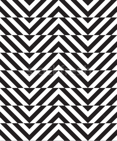 Black and white alternating slim chevron with horizontal cut Stock photo © Zebra-Finch